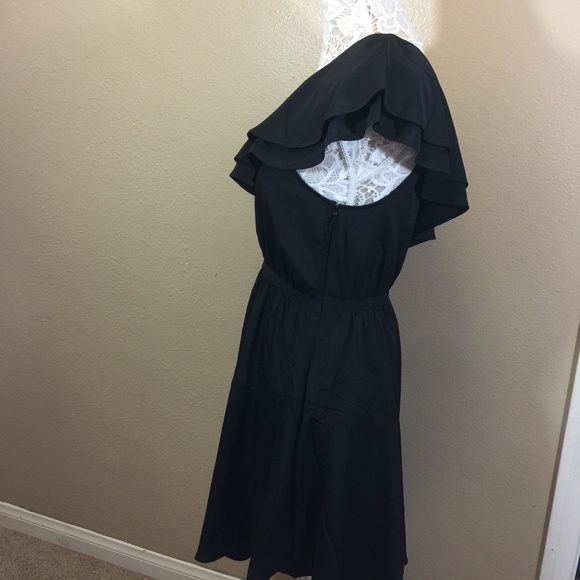 Likely Women Dress 6 Black One SHoulder - Picture 4 of 6